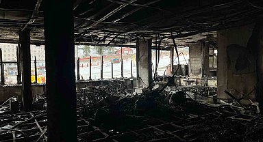 Yanan otelin içi böyle görüntülendi