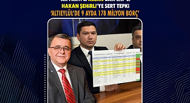 Ak Parti'li Alcan’dan CHP’li Hakan Şehirli’ye Sert Tepki” “Altıeylül’de 9 Ayda 178 Milyon Borç!”