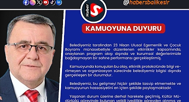 Altıeylül Belediyesi'nden 23 Nisan Gösterisine İlişkin Açıklama: Sorumlular Görevden Alındı