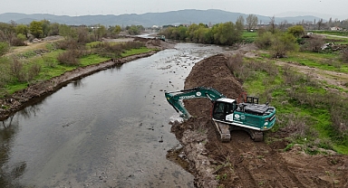 Kepsut’ta Kille Çayı’nda Taşkın İslahı Çalışmaları Sürdürülüyor