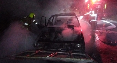 Susurluk Yıldız Mahallesi'nde Araç Yangını