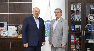 BASKİ Genel Müdürü Erdoğan Öztürk’ten Gönen Belediye Başkanı İbrahim Palaz’a Ziyaret