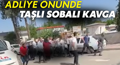 Birecik Adliyesi Önünde Taşlı Sopalı Kavga: 5 Kişi Yaralandı