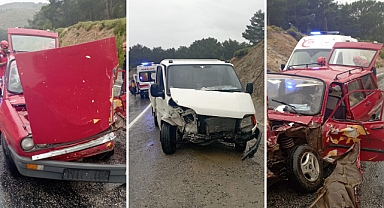 Edremit’te Islak Zeminde Kaza: 3 Araç Çarpıştı, 1 Kişi Yaralandı