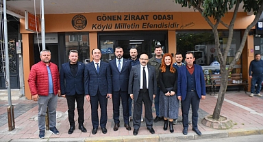 Vali İsmail Ustaoğlu, Gönen Ziraat Odası ve Karadenizliler Derneği’ni Ziyaret Etti