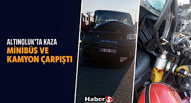 Altınoluk’ta Kaza: Minibüs ve Kamyon Çarpıştı