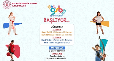 Balıkesir’de GSB Spor Okulları İçin Kayıtlar Başladı: Yaz Tatilinde Hem Spor Hem Gelişim