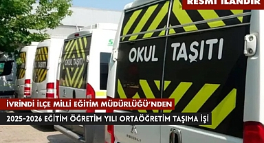 İVRİNDİ İLÇE MİLLİ EĞİTİM MÜDÜRLÜĞÜ'NDEN
