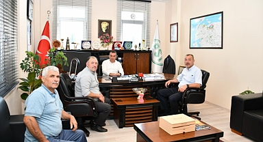 AK Parti Balya İlçe Başkanı Cüneyt Çalışkan ve Muhtar Heyeti, DSİ 25. Bölge Müdürü Olcay Çubukcu’yu Ziyaret Etti