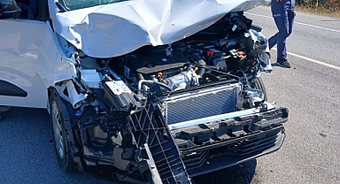 Balıkesir-Balya Yolunda İneğe Çarpan Araçta Maddi Hasar, Hayvan Telef Oldu