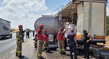 Balıkesir-Bursa Kara Yolu’nda İki Tır Çarpıştı