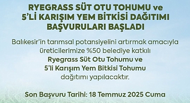 Balıkesir Büyükşehir’den Üreticiye Tohum Desteği: Ryegrass ve 5’li Karışım Dağıtımı Başladı