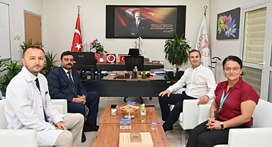 Başkan Ahmet Akın’dan Atatürk Şehir Hastanesi Başhekimine Hayırlı Olsun Ziyareti