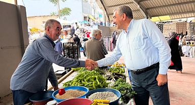 Başkan Orhan Gaga’dan Perşembe Pazarı’na Ziyaret: Esnafa Hayırlı İşler, Vatandaşa Yakın İlgi