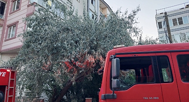 Edremit’te Asansör Dairesinde Yangın Paniği