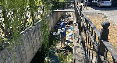 Pazar Artıklarıyla Dolu Dere Temizleniyor