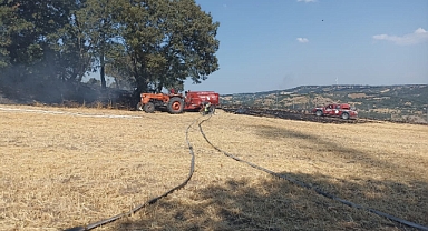Savaştepe Akpınar Mevkiinde Otoban Kenarında Arazi Yangını: Alevler Kısa Sürede Söndürüldü