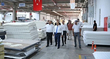 Vali İsmail Ustaoğlu, Ulusal Mobilya Firmasının Tesislerinde İncelemelerde Bulundu