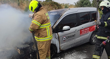Balıkesir-Bursa Kara Yolu’nda Araç Yangınına Müdahale
