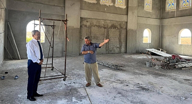 Balıkesir İl Müftüsü Hasan Hayri Yaşar, Karesi Naipli Mahallesi Camii İnşaatında İncelemelerde Bulundu