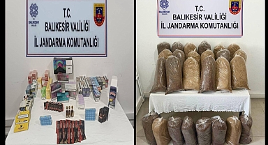 Balıkesir Jandarmasından Kaçak Tütün ve Sahte Ürün Operasyonu
