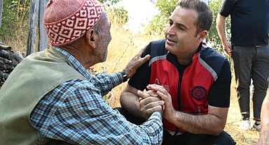 Başkan Ahmet Akın Bigadiç’te Yangın Bölgesin’de Yaraları Sardı