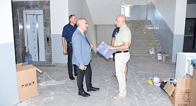 Havran Ali Çetinkaya İlkokulu İnşaatında Yerinde İnceleme