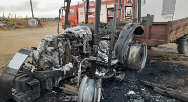 İvrindi’de Traktör Yangını Kısa Sürede Söndürüldü