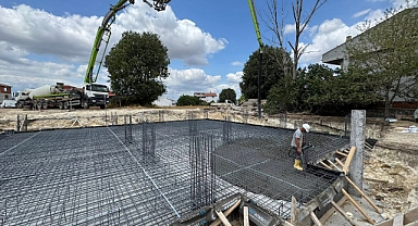 İvrindi Sakarya Mahallesi'nde Yeni Camiinin Temeli Dualarla Atıldı