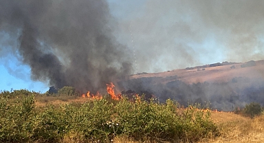 Manyas’ta Çıkan Yangına İtfaiye Ekiplerinden Ortak Müdahale
