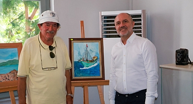 Marmara Adalar’da Sanat Rüzgarı: Başkan Aydın Dinçer İsmail Mersin’in Resim Sergisini Ziyaret Etti