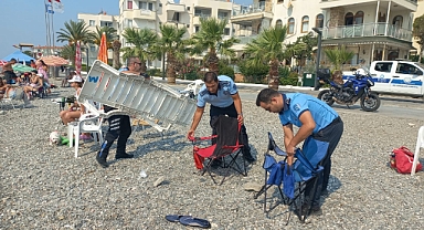 Sahillerde Zabıta Ekipleri Plaj İşgaline İzin Vermiyor