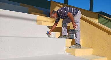 1966 Edremitspor’un Yeni Sezon Öncesi Şehit Hamdibey Stadyumu Hazırlanıyor