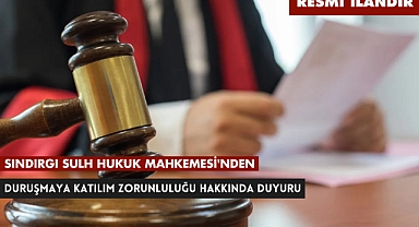 T.C. SINDIRGI SULH HUKUK MAHKEMESİ'NDEN