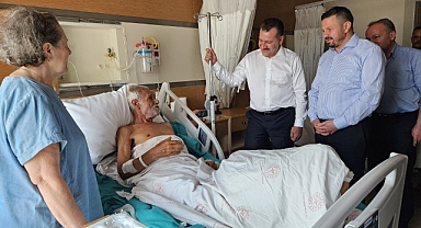 Başkan Mehmet Aydemir ve Yücel Yılmaz'dan Hastane Ziyareti