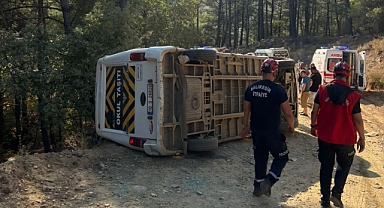Edremit Kazdağları’nda Tur Minibüsü Devrildi: Çok Sayıda Yaralı