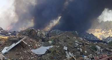 Edremit’te Çöplüğünde Yangın Çıktı