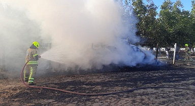 Gönen’de Saman Balyası Çıkan Yangına Acil Müdahale