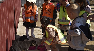 Dursunbey’de Miniklerden Hayvan Barınağına Ziyaret