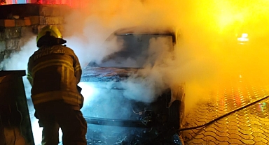 Manyas’ta Araç Yangını Korkuttu