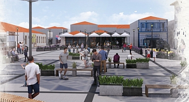 Ayvalık’ın Yeni Sahil Meydanı Şekilleniyor: Tarihi Gümrük Alanı Halkın Kullanımına Açılıyor