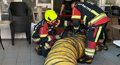 Burhaniye’de Köfteci İşletmesinde Yangın!