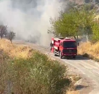 Adıyaman'da Bahçeleri Tehdit Eden Yangın