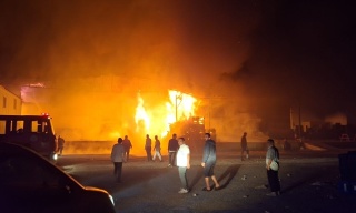 Antalya'da Meydana Gelen Fabrika Yangını