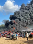 Bilecik'te Plastik Kasaların Yangını ve Çevresel Tehlike