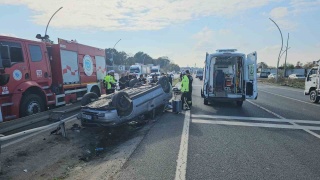 Çerkezköy'de Takla Atan Otomobil Kazası