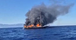 Datça'da Yanan Gulet Teknesi Faciası