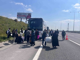 İstanbul-Malatya Yol Otobüsünde Yangın Çıktı