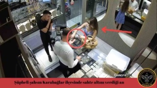 Karabağlar'da Sahte Altın Operasyonu