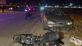 Karaman'da Gece Kazası: Motosiklet ve Otomobil Çarpıştı